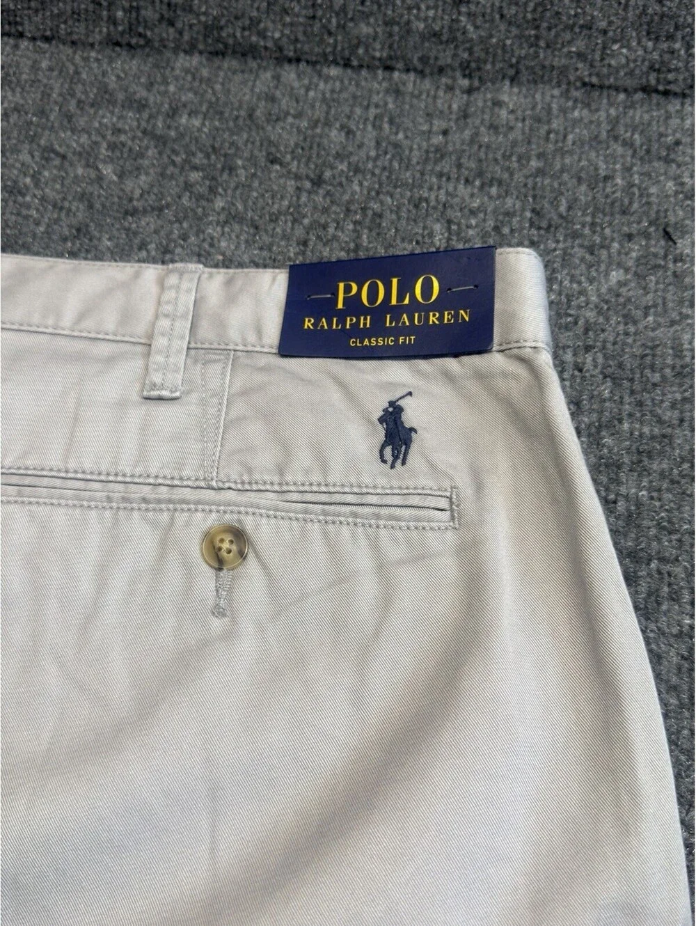 NWT Polo Ralph Lauren Classic Fit Grey Chino Men’s Shorts 44B